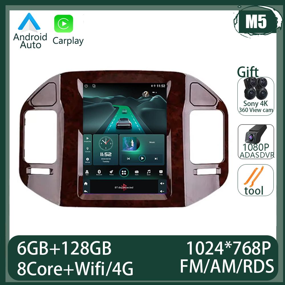 9.7 inch Android 14 For Mitsubishi Pajero 3 V60 V68 V73 1999 - 2011 Car Radio Multimedia Video Player GPS Navigation Carplay