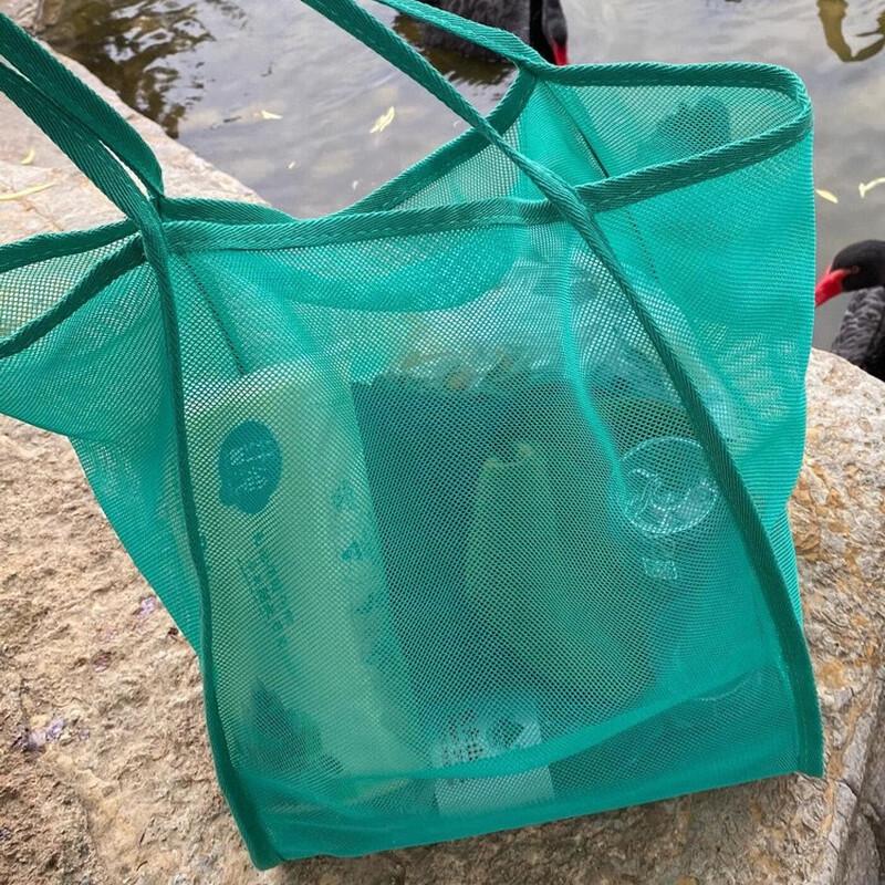 Transparent Mesh Shoulder Tote Bag
