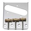 Musiclily Pro 10.8mm Vintage-Style Telecaster Bridge with Brass 3-Way Saddles for Squier and Imported Telecaster Electric Guitars, Chrome