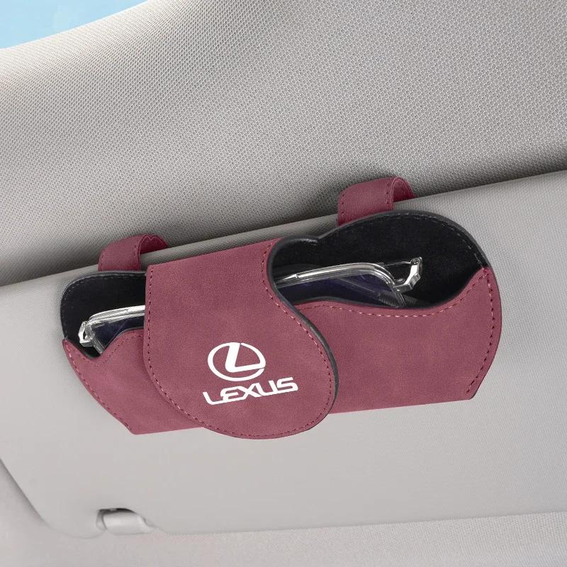 

2026 Hot Interior Stickers Car Sun Visor Glasses Storage Box Sunglasses Holder Organizer For Lexus RX330 IS250 Ct200h ES300h RX3