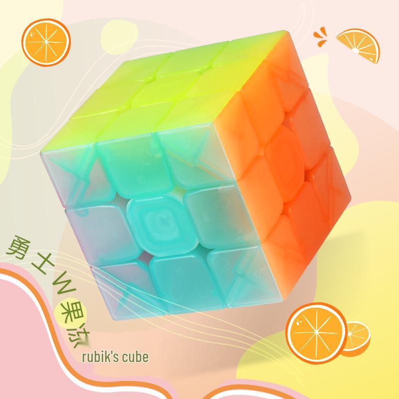 Qiyi Warrior Jelly 3x3 Cube - Transparent Candy Color Educational Toy for Kids