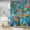 Fabric Bathroom Curtain Colorful Bohemian Boho Floral Print Beautiful Bright Shower Curtain For Bathroom Decoration