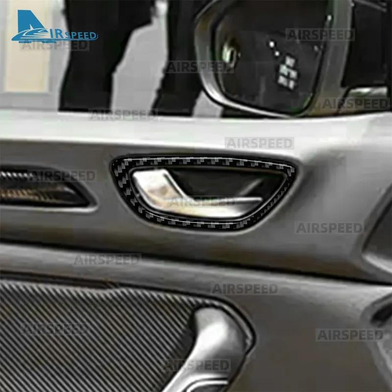 Soft Carbon Fiber Car Interior Door Handle Frame Sticker For Renault Megane 4 2016 2017 2018 2024 2025