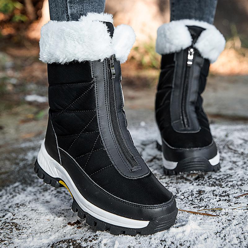 35–42 Damen-High-Top-Baumwollschuhe, große, rutschfeste, wasserdichte Damen-Schneestiefel für den Außenbereich