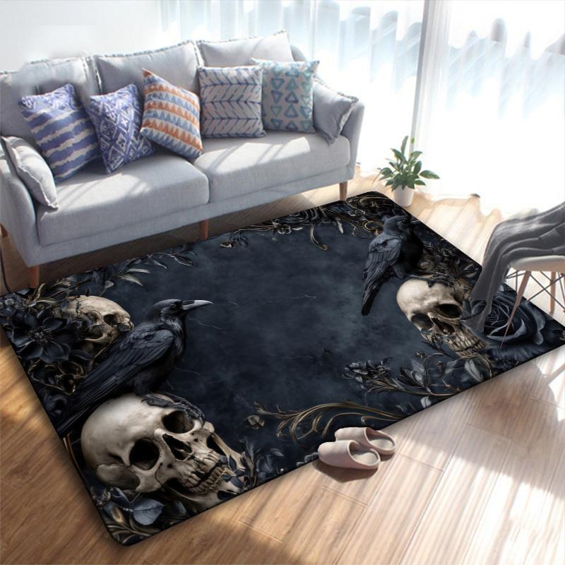 Raven Carpet Rug for Living Room Bedroom Home Sofa Decoration,Kids play Non-slip Floor Mat