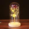11K gold foil glass cover rose ornament, creative Mother's Day Valentine's Day birthday gift immortal bouquet