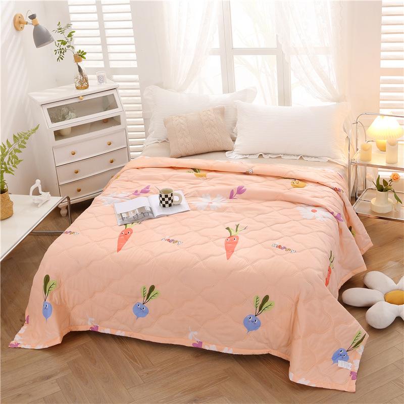 Water Air Cotton Conditioning Washed Summer Blanket For Single And Double Person Summer Blanket For Children And Adults