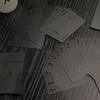 9*6cm Černé karty s ražbou stříbrnou fólií pro cardistry, Kompletní sada, Magické rekvizity 54 ks karet