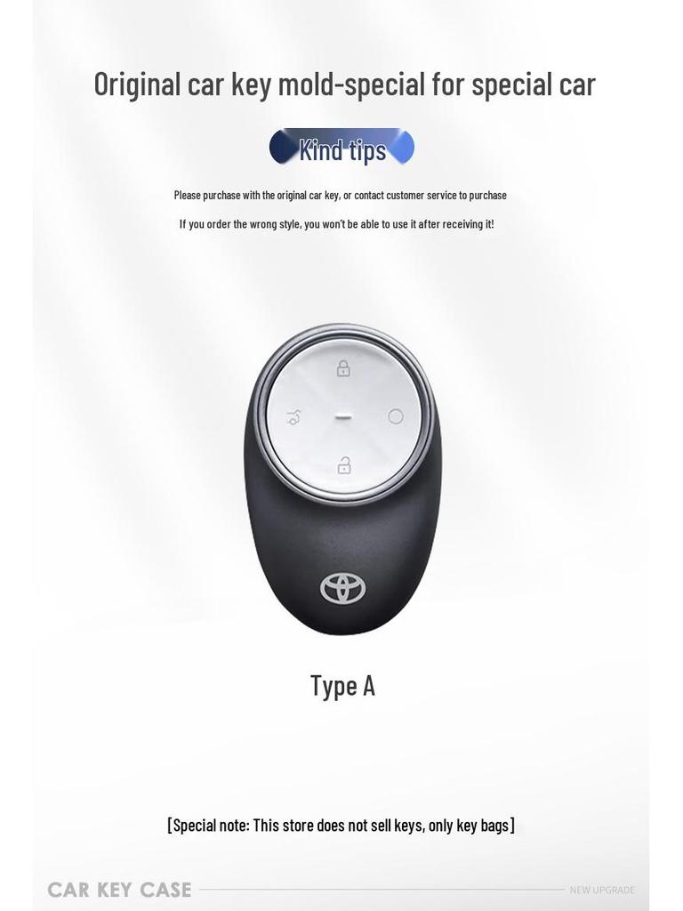 Toyota BZ3X Platinum Key Case with Remote Control Shell for 2025 Models