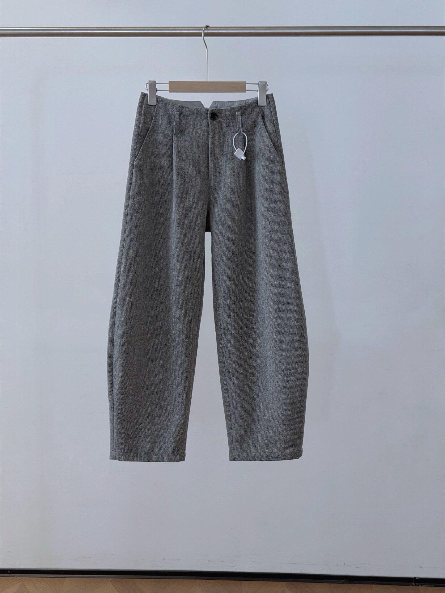 

Retro Floral High-Waist Curved Knife Western Trousers for Women - Petite Early Spring Collection Large серый