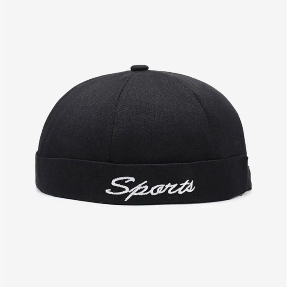 Adjustable Hip Hop Cap Solid Color Street Dance Hat Retro  Fashion Beanie Hat  Men