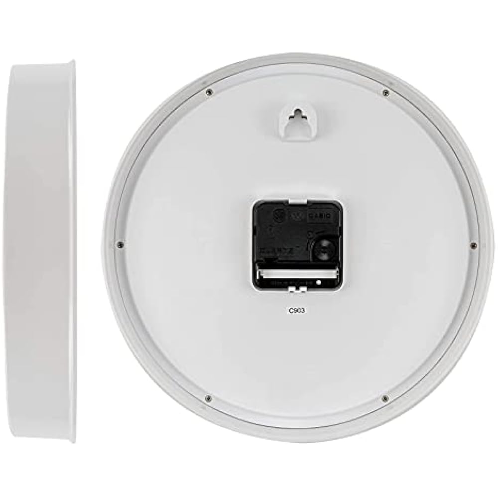 Casio Wall Clock, White, Analog, Standard, Step Second Hand, Simple, IQ-24-7JF