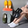 Lover Design Waterproof PVC Loafers Shoes Man Ankle Shoes Rain Boots Rubber Shoes Solid Color Fishing Boot Luminous Rain Boots