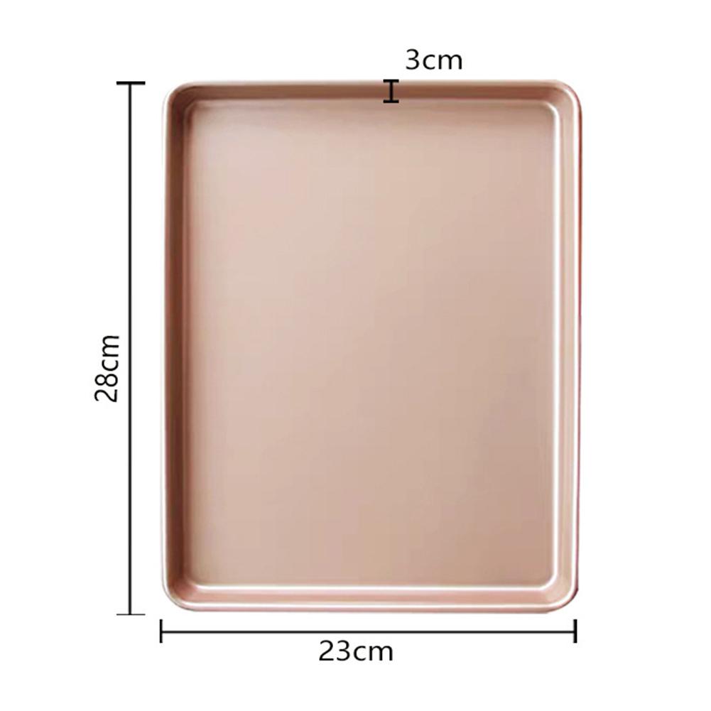 Gold 1pcs Baking Tray Roasting Pan Convenient Heat Conduction Oil Saving Premium Carbon Steel Safe Square Cake Tin