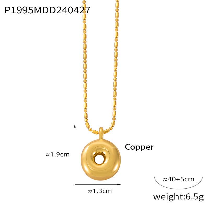 26 English Letter Copper Pendant Titanium Steel Necklace Female Niche Personality Collarbone Chain