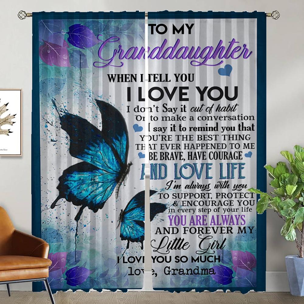 Anti-mosquito Curtains 2 Pieces A Mi Maravilloso Hijo Home Interior Curtains for Living Room Shades Halloween Decoration Curtain