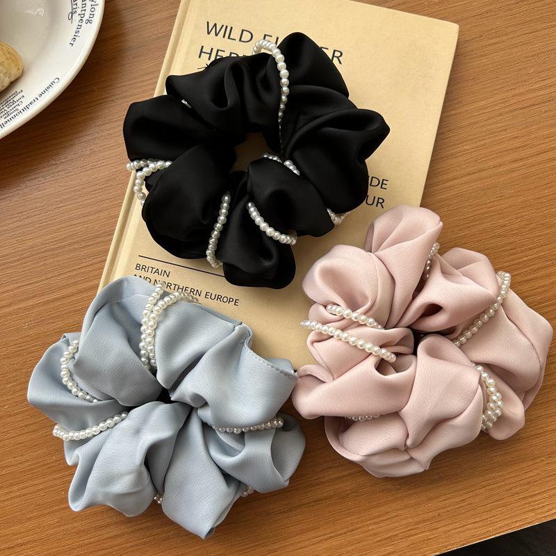 Korean Pearl Scrunchie - Versatile Summer Ponytail Hair Tie