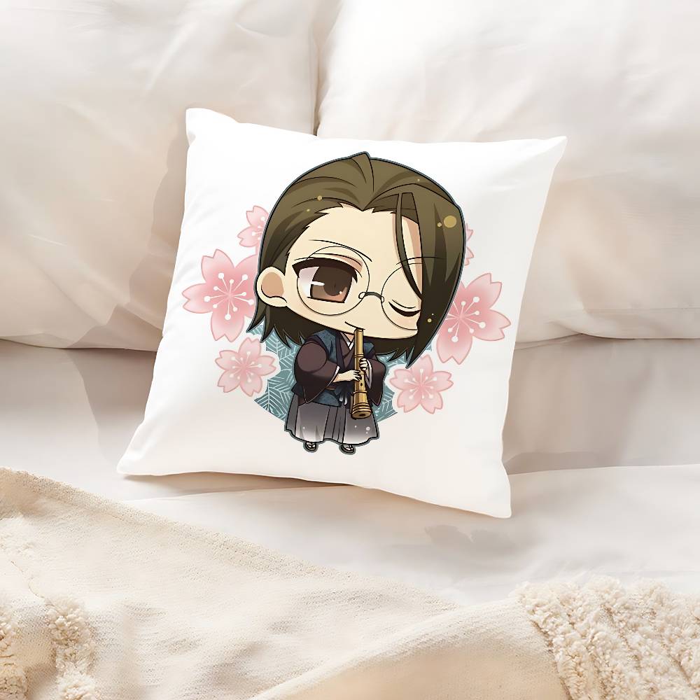 Anime Hakuoki Pillow Case Cushion Cover Soft Cute Throw Pillow Case For Car Sofa Pillowcase Polyester With Zipper