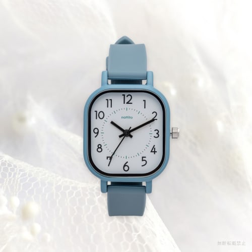 Fieldwork Women's Analog Watch with Silicone Strap, Rectangular, Burg Blue, YM121-4