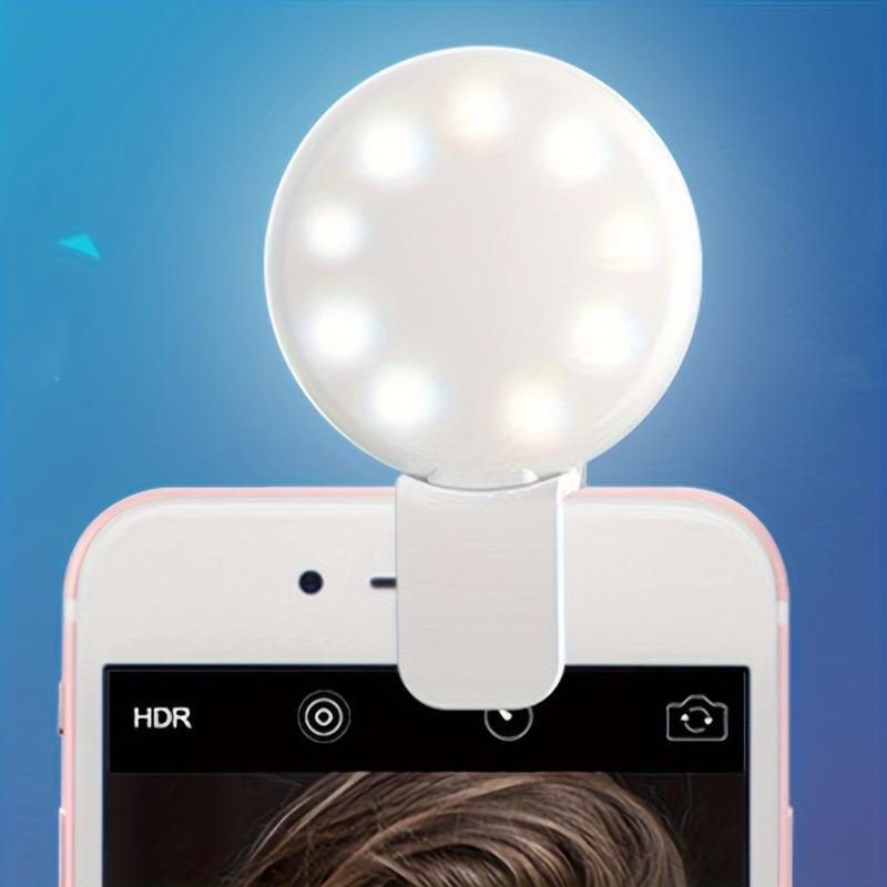 Lumină LED Inel Selfie Telefon Mobil, Lumină Clip Fotografică Portabilă 3 Trepte Lampă de Umplere Frumusețe Pentru Camera Telefonului Mobil Reîncărcabilă