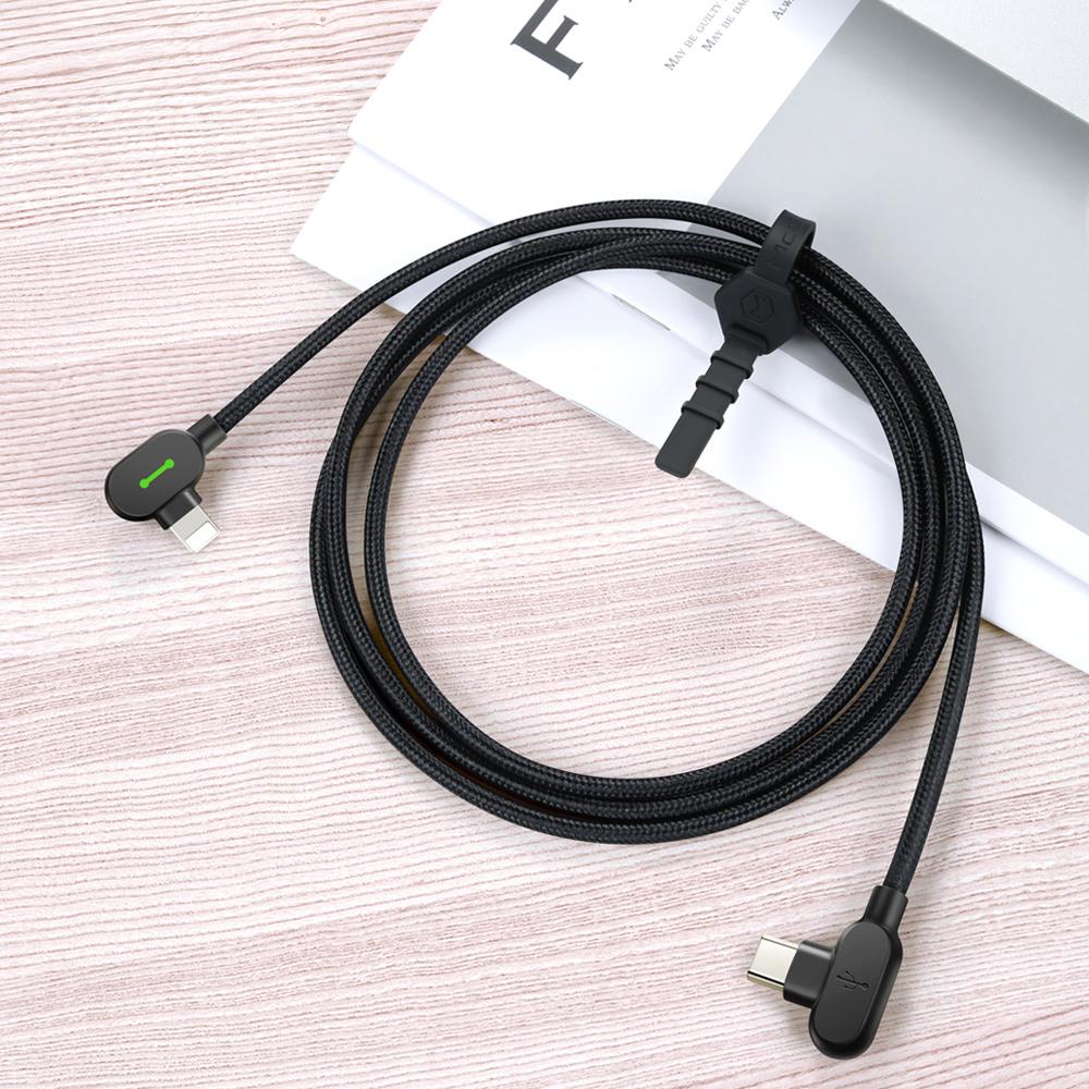 Mcdodo 90° Angle Cable Usb-C Lightning Reversible For Iphone 13 14 Led 1M