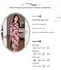 Women's Chinese Style Floral Qipao Dress: Hollow-Out, Frog Button, Slim-Fit, Split Midi Skirt for Summer.
