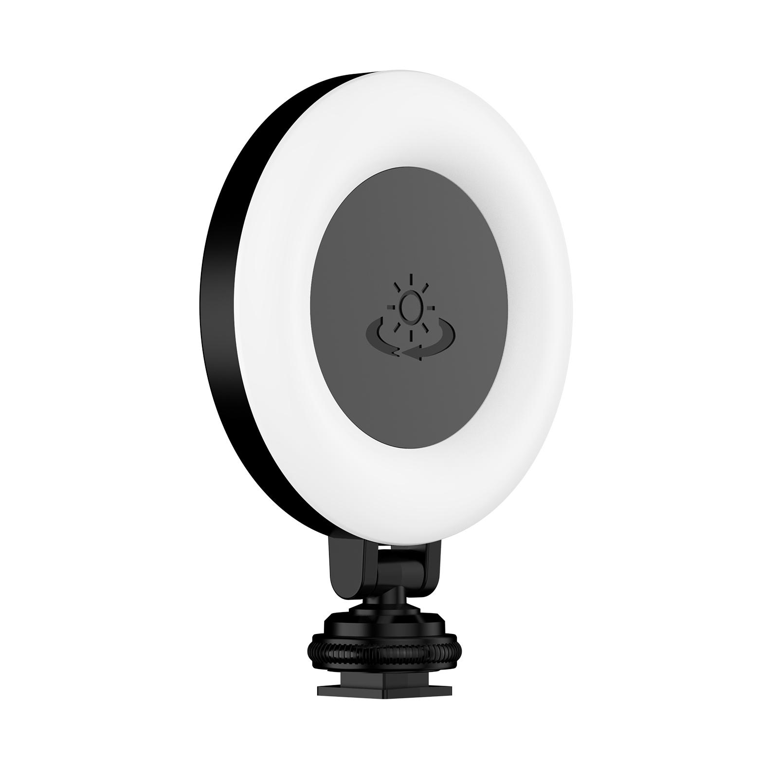 

Мини-лампа для фотосъемки, портативная светодиодная лампа, трехцветная лампа для видеосъемки, вращающаяся на 360°, тип C, мощность 48 светодиодов White pink Black