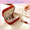 Leather Velvet Jewelry Storage Box With Compartments For Earrings Bracelets And Necklaces