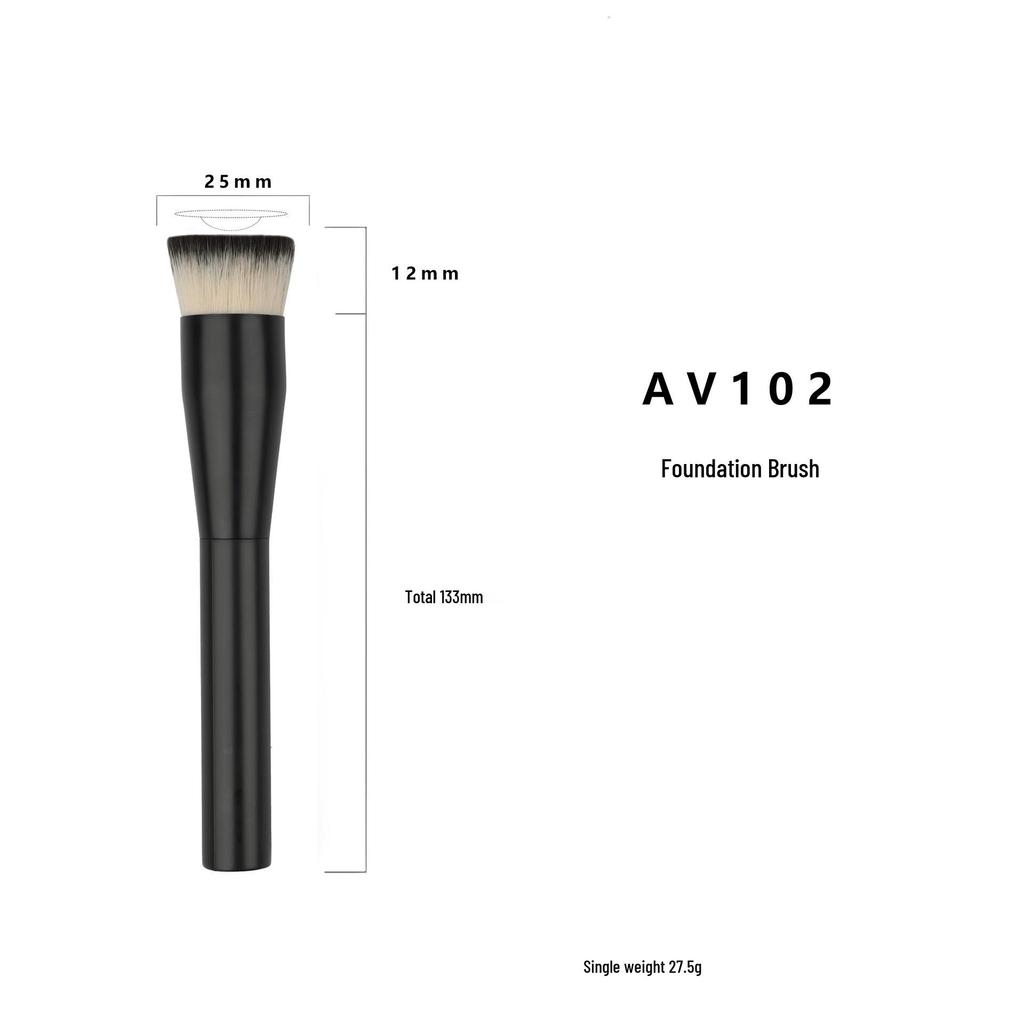 Luxurious 5-Piece Makeup Brush Set with Animal Hair for Blush & Powder Application