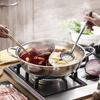 Stainless Steel 32cm Divided Hot Pots Fondue Chinese Soup Hotpots Induction Cooker Cooking Pot Twin Divided