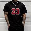 2026 Fashion Minimalist Print 23 Digital Design Mens TShirt Mature Casual Sporty Streetwear 100 Cotton Short Sleeve Shirt