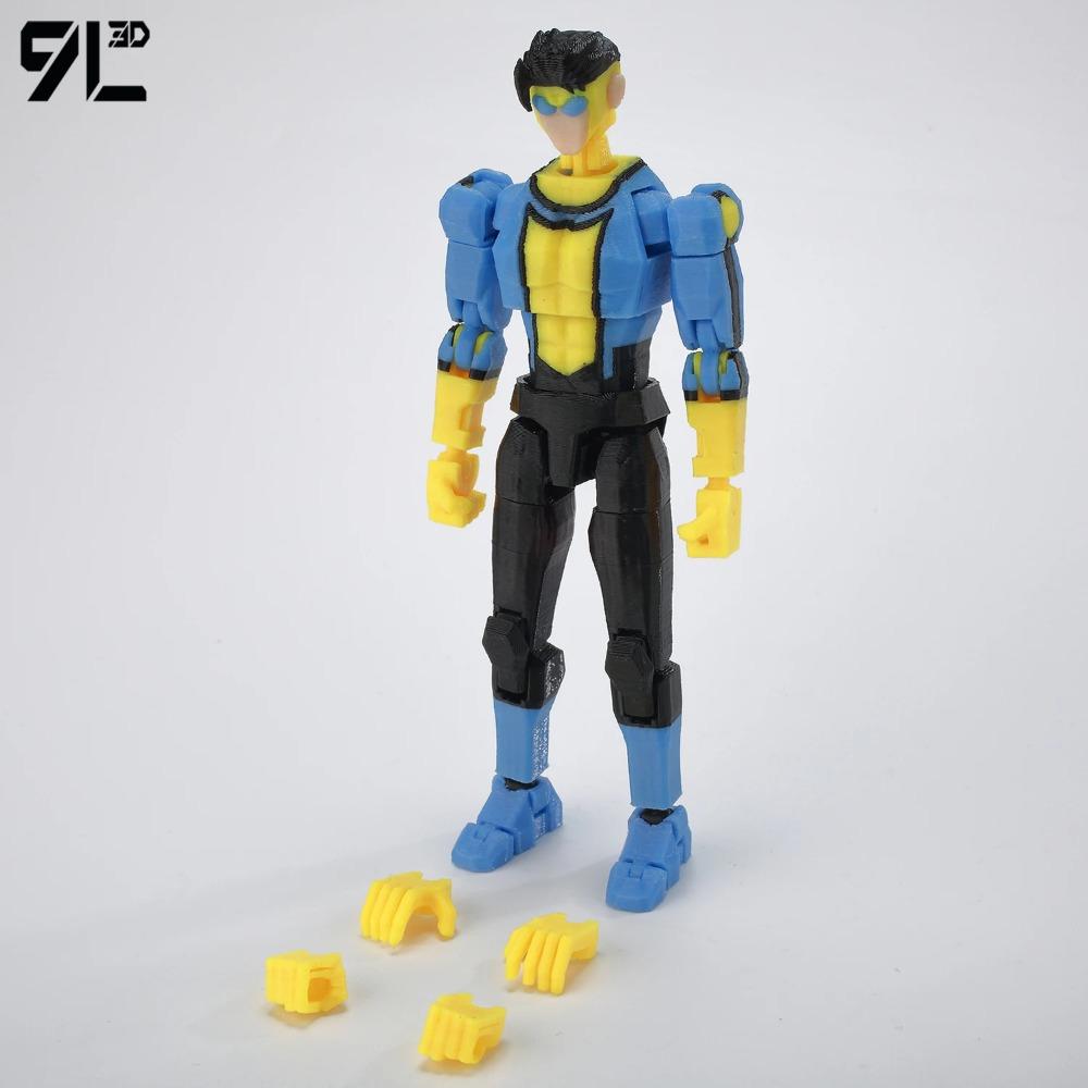 9L3D Dummy13 Lucky13 Conquest Action Figure Invin-cible Model Full Body Movable Toy Multi-Jointed Movable Robot 3D Printed Decor