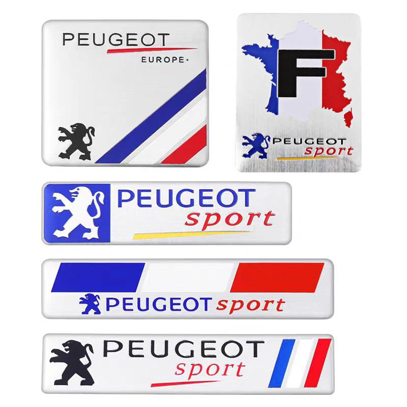 Car Styling Aluminum Alloy Badge Sticker Accessories For Peugeot 206 307 308 3008 207 208 407 4008 408 508 2008 5008 301 106 205
