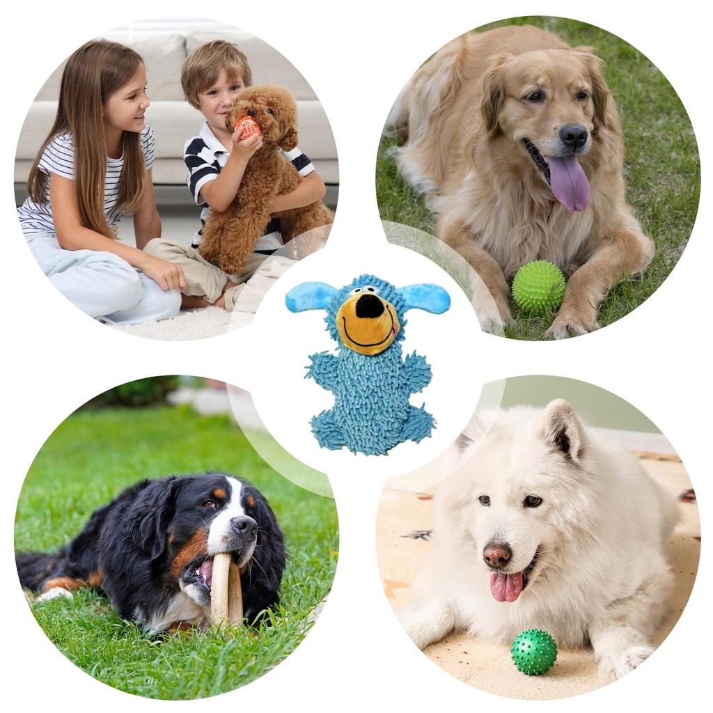 Dog Squeaky Toys Plush Squeaky Dog Toys For Aggressive Chewers Interactive Games Soft Doll For Puppy Medium Large Breed Teething