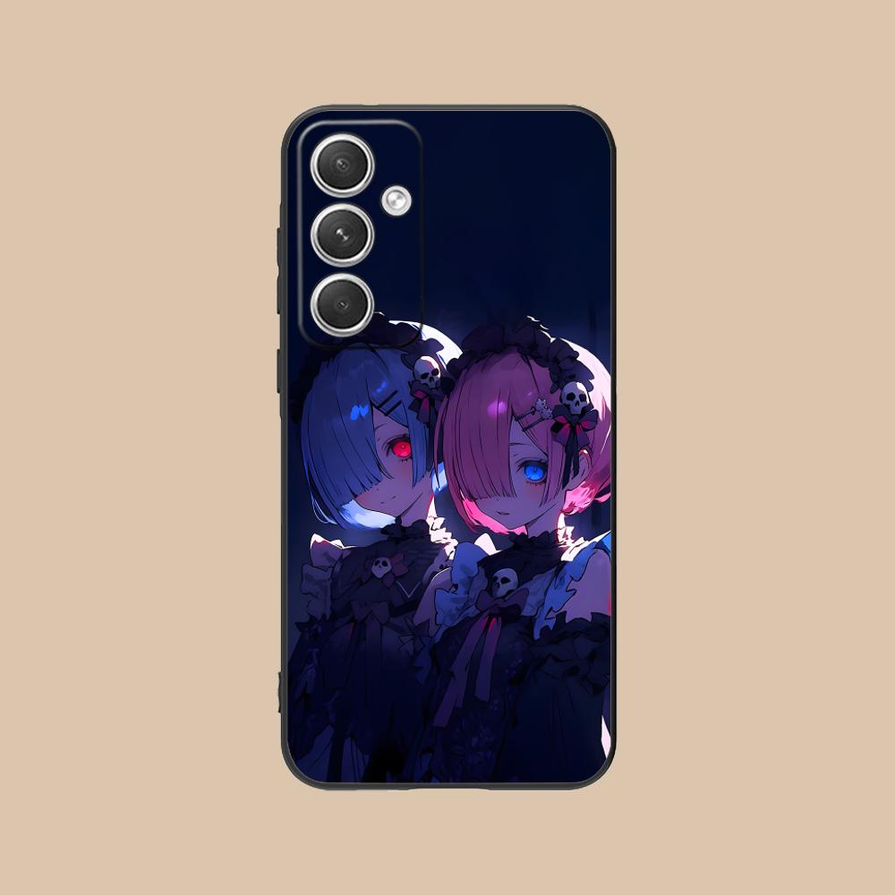 ReZero Rem Ram Matte TPU Mobile Phone Case for Samsung Galaxy S26 S25 S24 S23 S22 S21 S20 Note20 Plus FE Ultra Colorful Cover