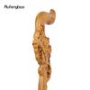 Yellow Flower Wooden Single Joint Fashion Wood Stick Decorative Cospaly Cane Halloween Crutch Wand Crosier 95cm
