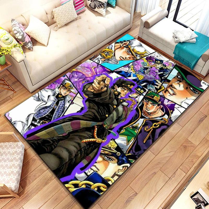 Tappeto Pattern JoJo's Bizarre Adventure 15 Misure per Soggiorno Tappetino da Bagno Zerbino Creativo per Camera da Letto Decorazione Casa