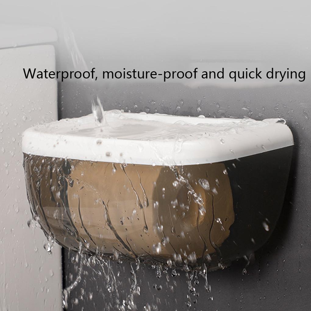 Box Kunststoffgehäuse Wandmontiert Handtuchpapierbox Organizer für Badezimmer Küche