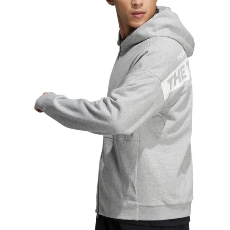 Adidas Sweatshirts Men's Gray Hooded Moderate Other HD0080-