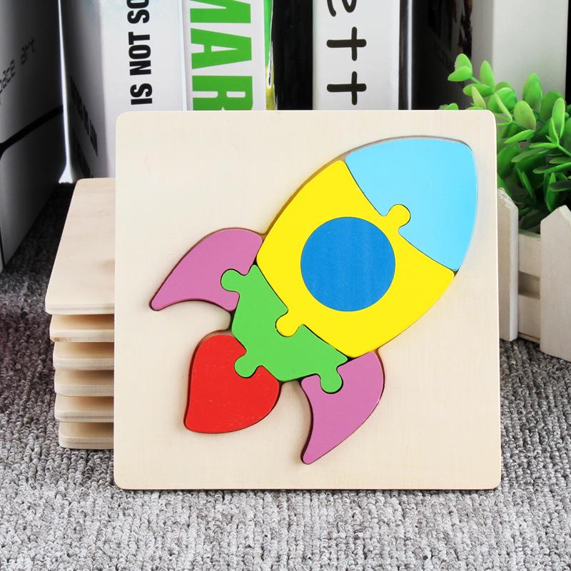 Children's 3D Wooden Animal Puzzle - Educational Building Blocks for Early Learning