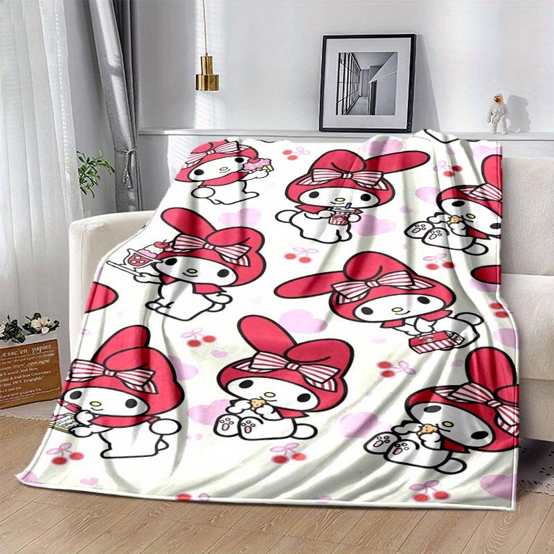 1pc. Cute My Melody Patterned Blanket - Perfect for Home, Office, Outdoor Use, Gift Idea, Suitable for Al