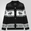 Men's Casual Shawl Collar Cardigan Sweater Button Down Knitted Sweaters Jacquard Pattern Long Sleeve Sweater Cardigans Knit Jackets Outfits for Male