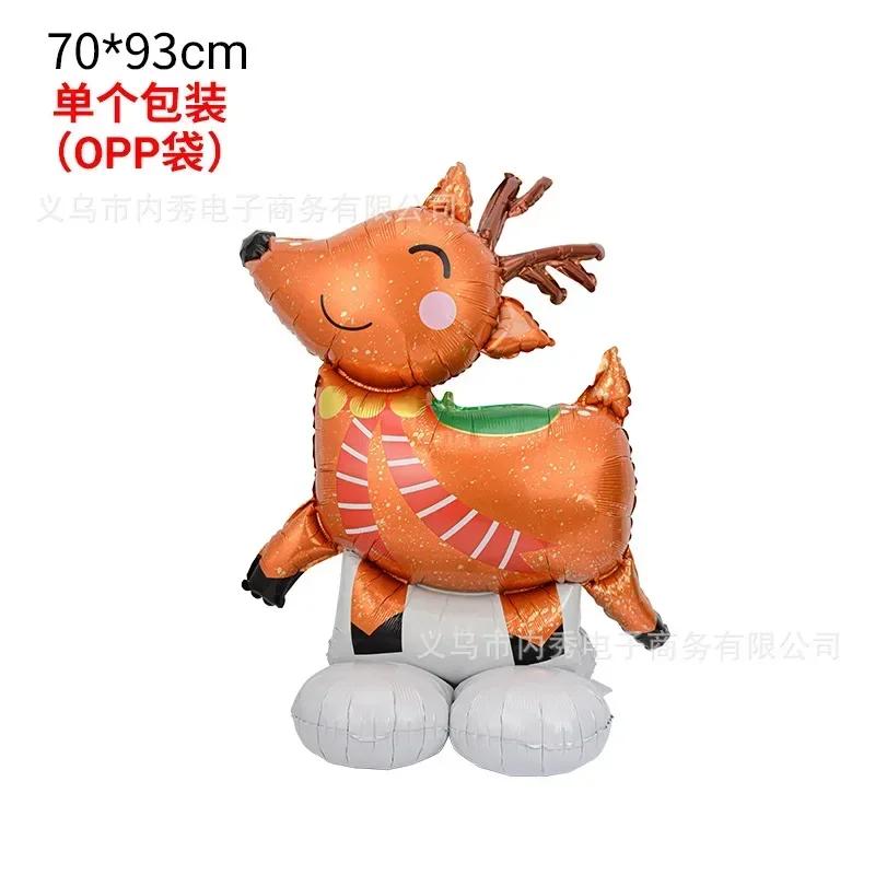 Große Weihnachtsballons Weihnachtsmann Schneemann Elch Strumpf Folienballon Weihnachtsdekorationen für Zuhause Navidad Neu