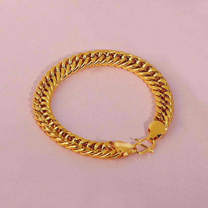 Men's Domineering Gold-Plated Brass Whip Bracelet by Sikkim Fashion