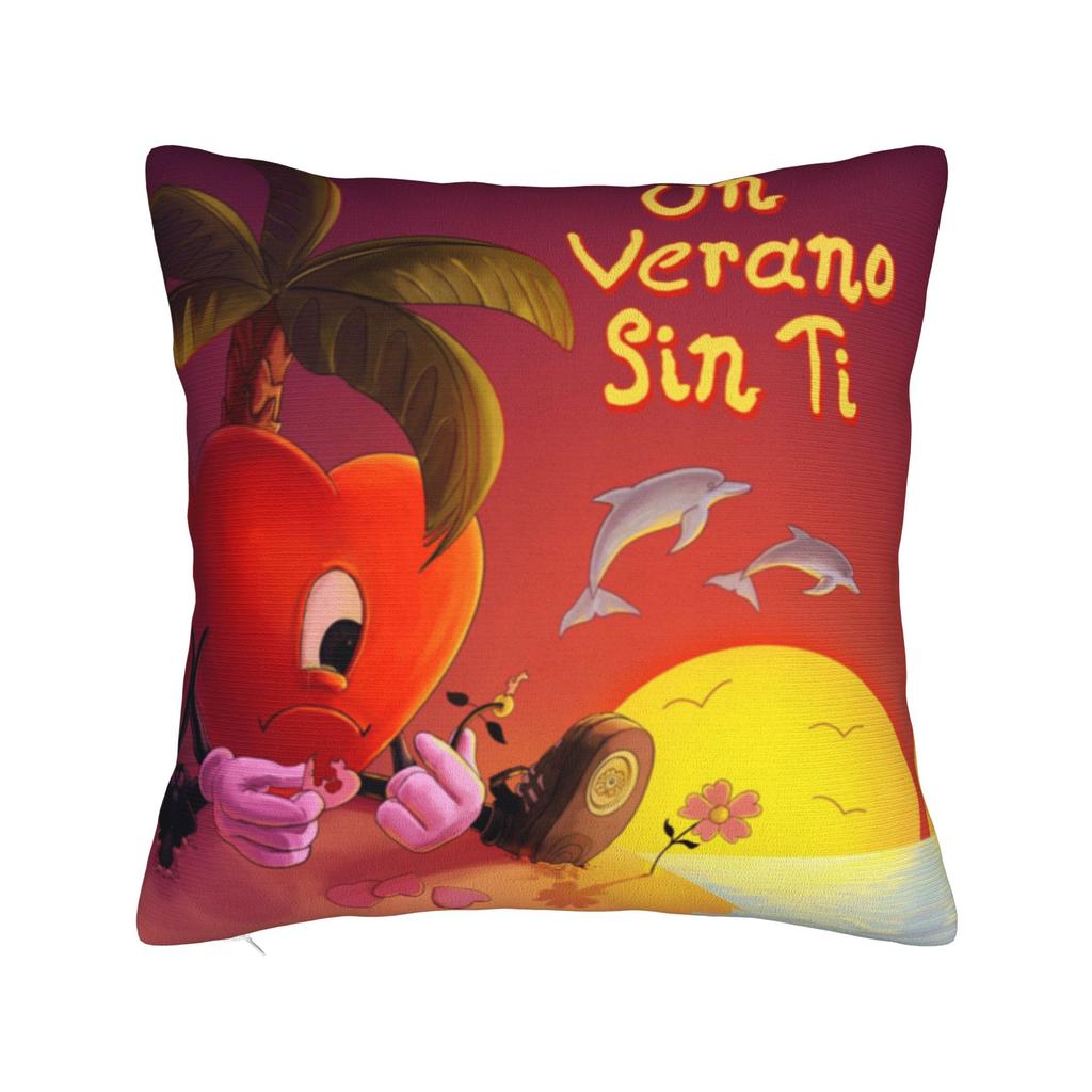 Bad Bunny DTMF Pillowcase Polyester Cushion Cover Decoration Pillow Case Cover Home Drop Shipping 18'