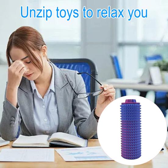 Spiky Grippie Stim Fidget Toy Rotatable Head Stress Relief Teens Adults Pocket 3D Printed Pain Stimming Tool Portable Handheld Bumpy Roller Sensory