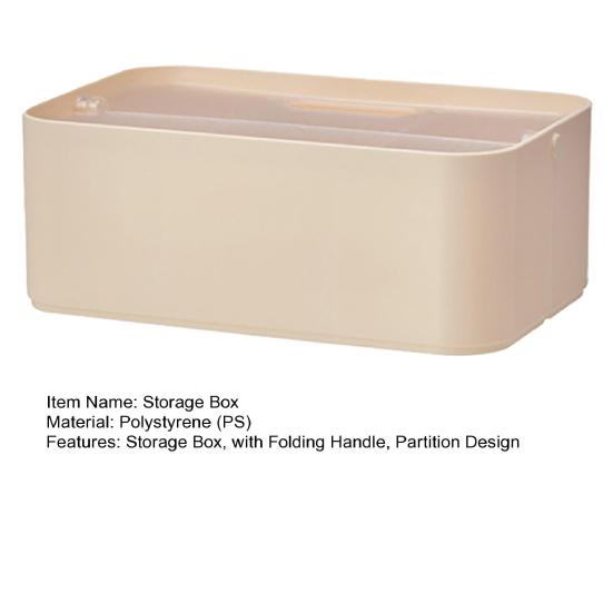 Aufbewahrungsbox mit herausnehmbaren Trennwänden, staubdicht, zum Aufklappen, tragbarer Faltgriffbehälter für Schreibwaren und Kosmetikartikel