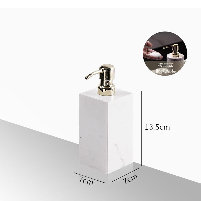 Creative Square Marble Lotion Bottle Hotel Bathroom Shampoo Refill Bottle Household Shower Gel Soap Dispenser Bathroom Accessory