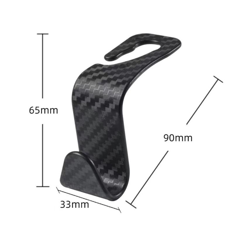 Carbon Fiber Car Seat Back Headrest Hanger Hook Universal Car Vehicle Back Seat Storage Organizers Auto Interior Accessories