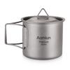 Aomiun Ultralight Titanium Cup Outdoor Portable 2PCS Cup Set 300ml 650ml Camping Picnic Water Cup